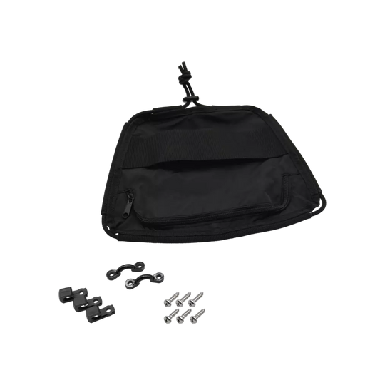 Black Ripstop Front Bag with Black Bungee Cord